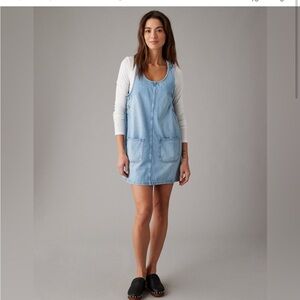 Denim pinafore dress